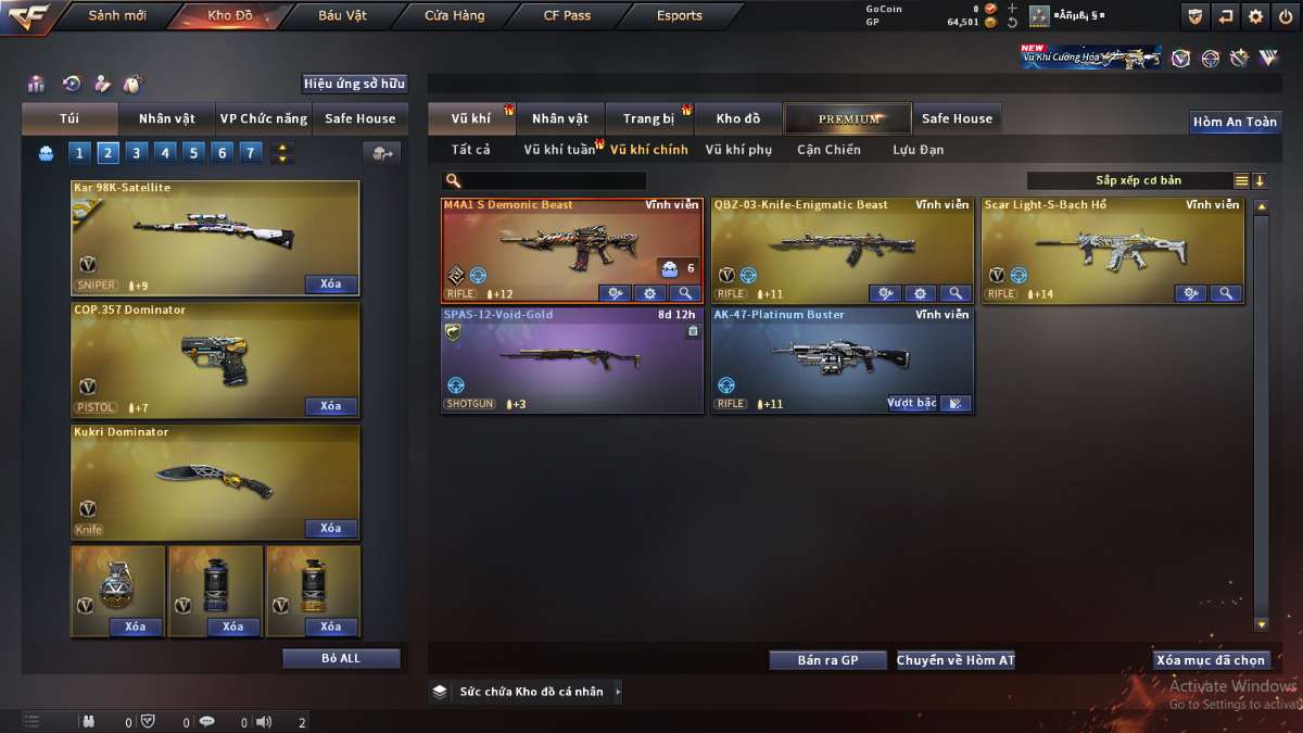 shop acc cf uy tin gia re
